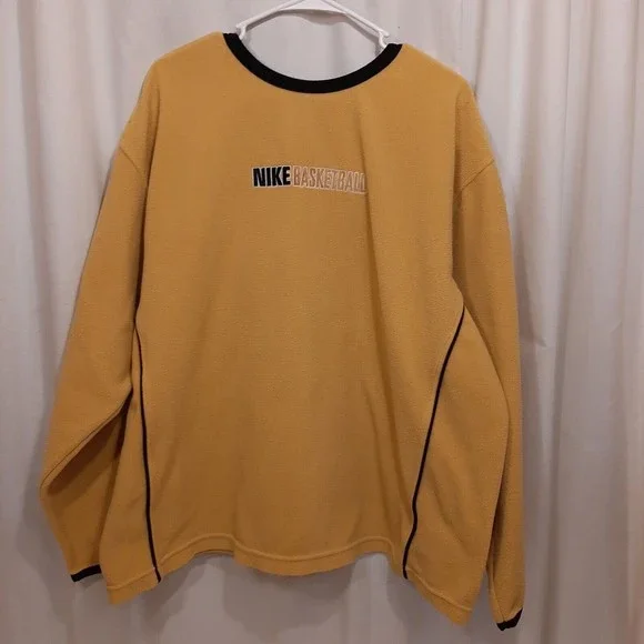 Nike Baseball Nike Team Sweatshirt Fleece Men XL Yellow/Black Black Label READ - Picture 1 of 16